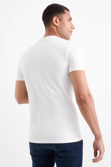 Bărbați - Tricou - slim fit - Flex - alb