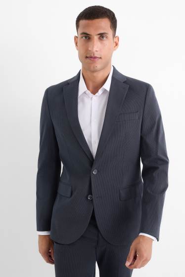 Bărbați - Sacou modular - slim fit - Flex - LYCRA® - cu dungi - albastru închis