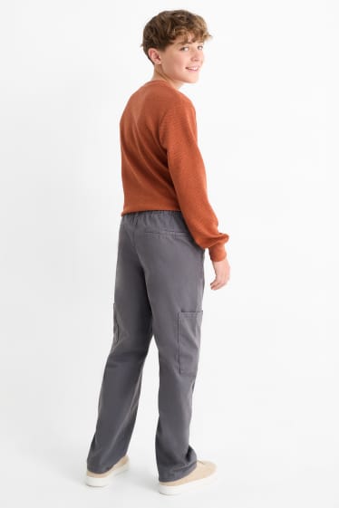 Copii - Băieți - Pantaloni cargo - gri închis