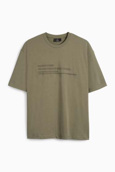 Bărbați - Tricou - relaxed fit - verde închis