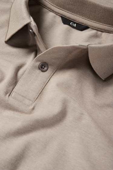 Bărbați - Tricou polo - regular fit - taupe