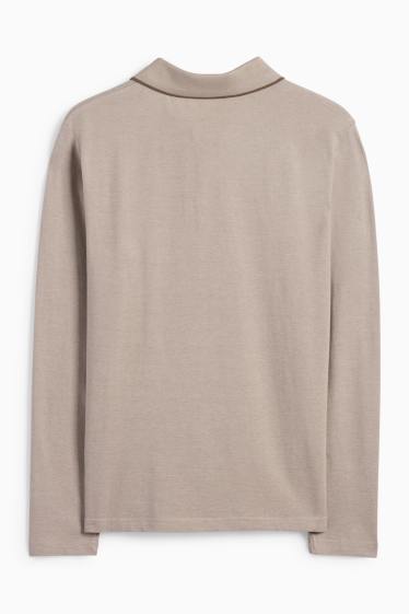 Bărbați - Tricou polo - regular fit - taupe
