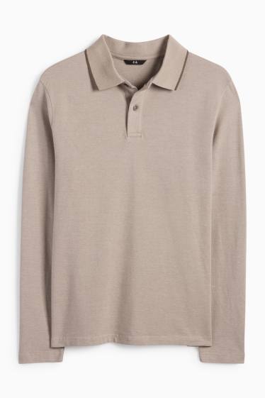 Bărbați - Tricou polo - regular fit - taupe