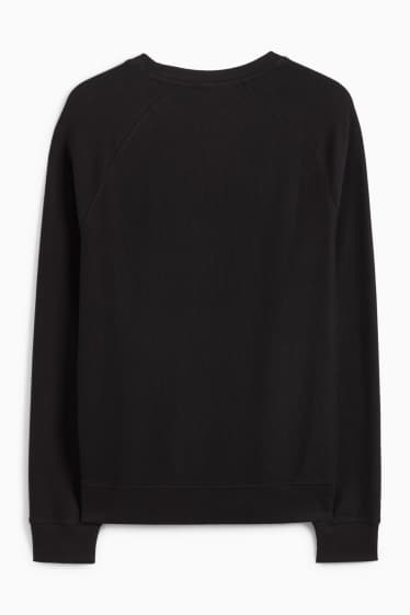 Heren - Longsleeve - met structuur - zwart