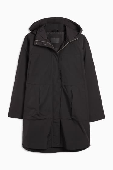Femei - Parka cu glugă - negru