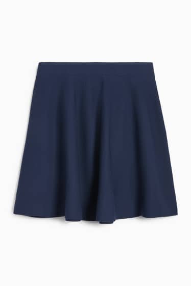 Femei - Fustă din tricot - albastru închis