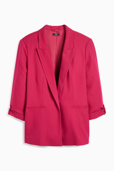 Femei - Blazer lung - regular fit - roz închis