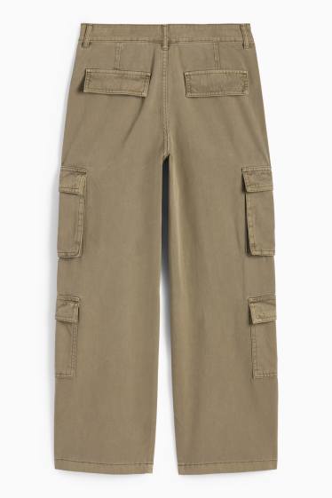 Copii - Fete - Pantaloni cargo - kaki