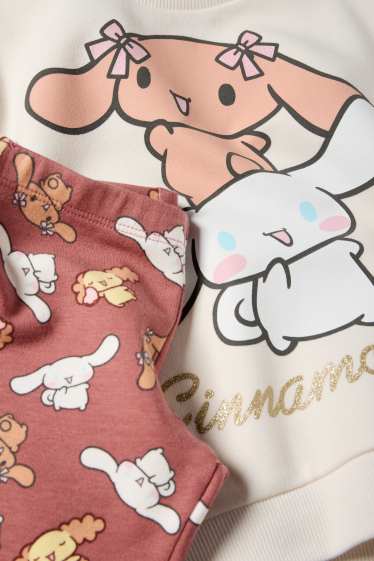 Copii - Fete - Cinnamoroll - set - bluză de molton și colanți evazați - maro / bej