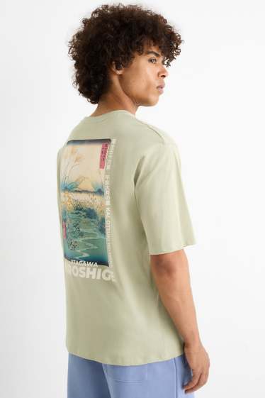 Bărbați - Tricou - supradimensionat - verde deschis
