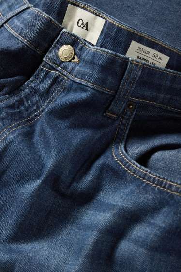Femei - Barrel jeans - talie înaltă - denim-albastru