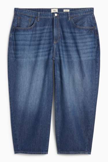 Femei - Barrel jeans - talie înaltă - denim-albastru