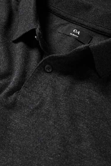 Bărbați - Tricou polo - slim fit - gri închis