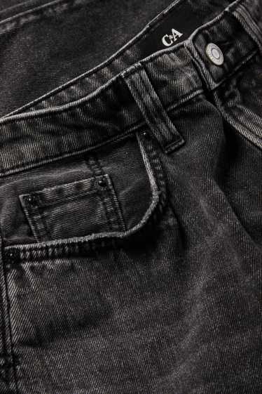 Dámské - Barrel jeans - high waist - džíny - tmavošedé