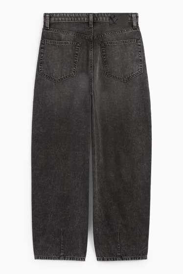 Dámské - Barrel jeans - high waist - džíny - tmavošedé