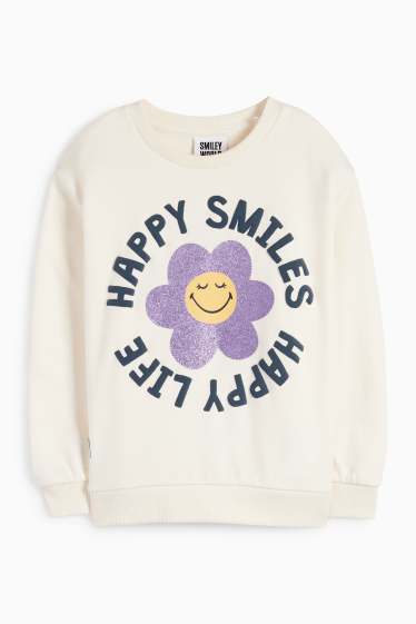 Children Girls - SmileyWorld® - sweatshirt - cremewhite