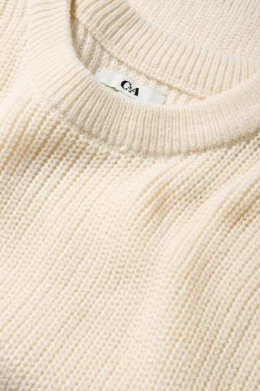 Women - Jumper - ribbed - cremewhite