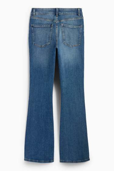 Femei - Flared jeans - talie medie - denim-albastru deschis