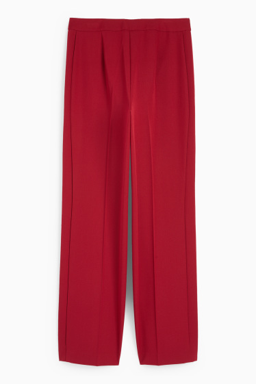 Femei - Pantaloni office - talie medie - regular fit - vișiniu