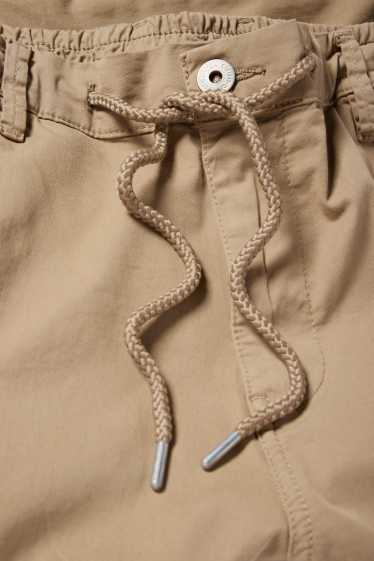Bărbați - Pantaloni cargo - tapered fit - taupe