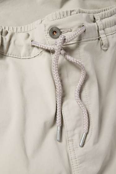 Bărbați - Pantaloni cargo - tapered fit - gri deschis
