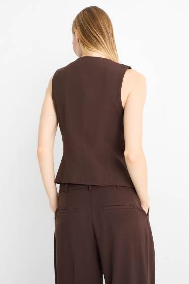 Femei - Vestă - tailored fit - maro închis