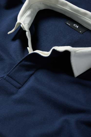 Bărbați - Tricou polo - regular fit - albastru închis