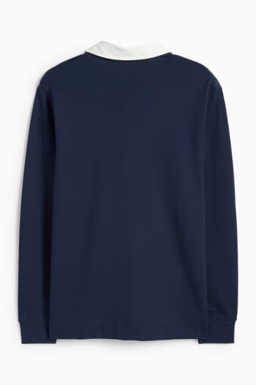 Bărbați - Tricou polo - regular fit - albastru închis