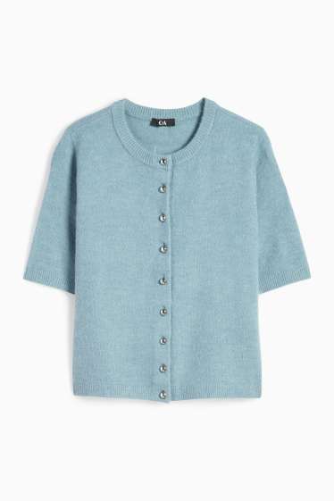Femei - Cardigan tricotat - albastru deschis