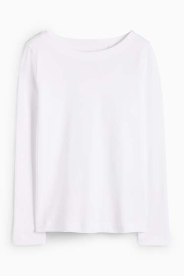 Dames - Longsleeve - regular fit - wit