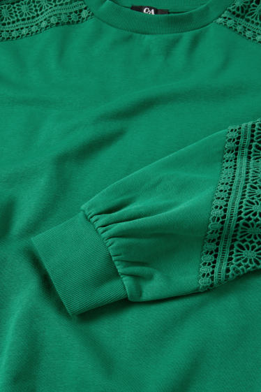 Femei - Bluză de molton - verde