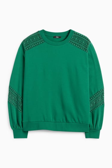 Femei - Bluză de molton - verde