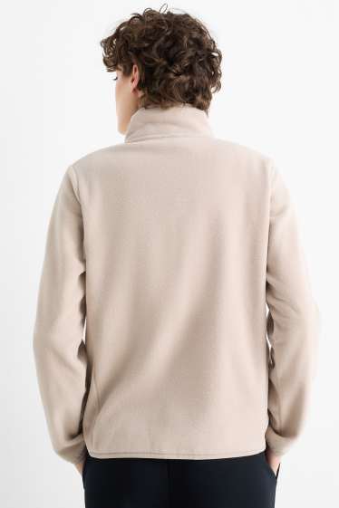 Femei - Hanorac de fleece cu fermoar - bej