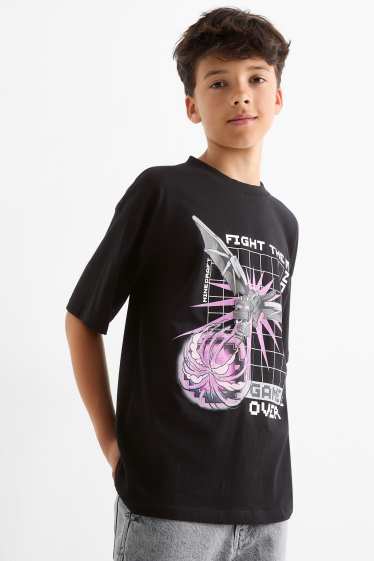 Copii - Băieți - Minecraft - tricou cu mânecă scurtă - negru