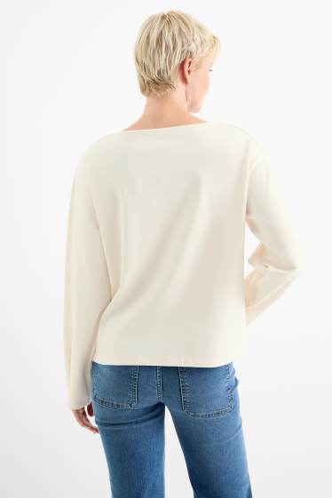 Women - Long sleeve top - cremewhite