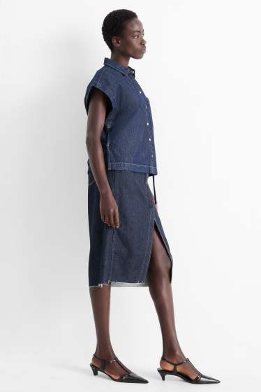 Femei - Fustă de blugi - denim-albastru închis