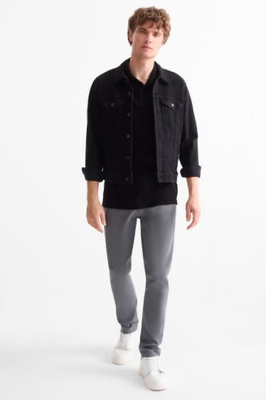Bărbați - Chino - slim fit - gri închis