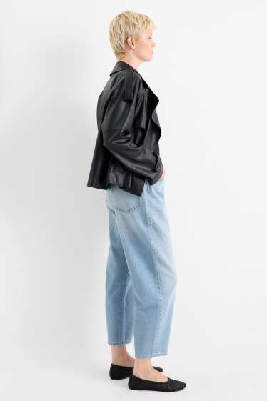 Femei - Barrel jeans - talie înaltă - denim-albastru deschis