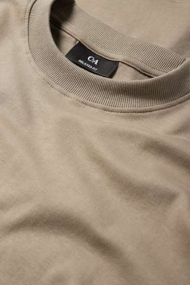 Bărbați - Tricou - relaxed fit - maro deschis
