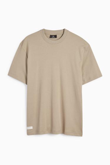 Bărbați - Tricou - relaxed fit - maro deschis