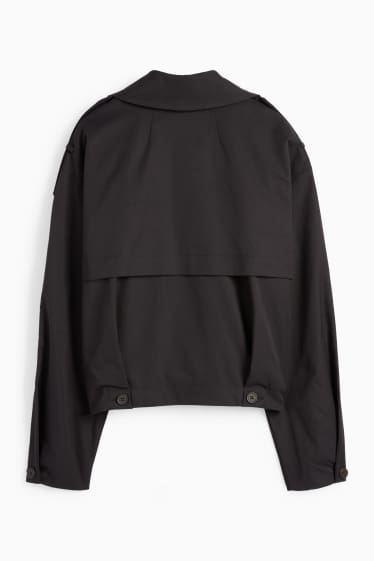 Femei - Trenci crop - negru