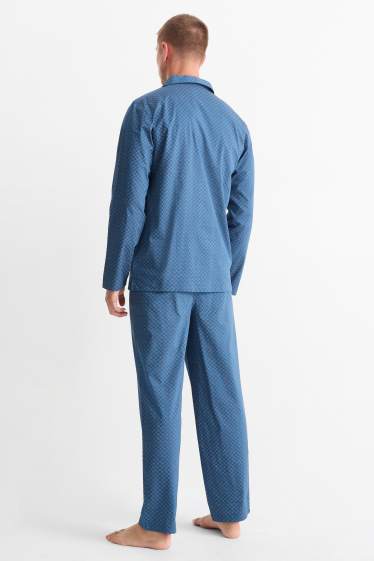 Men - Pyjamas - patterned - dark blue