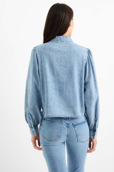 Femei - Bluză din denim - denim-albastru deschis