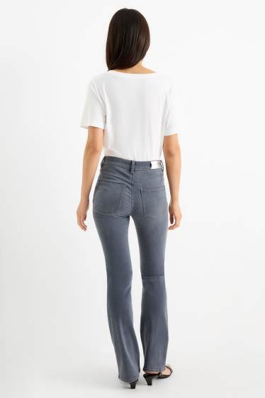 Femei - Bootcut jeans - talie medie - jeans modelatori - LYCRA® - denim-gri