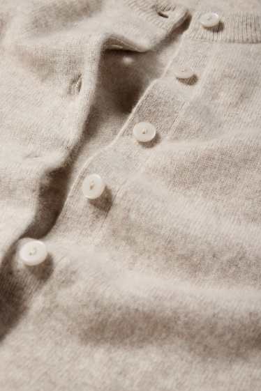 Women - Cashmere cardigan - light beige