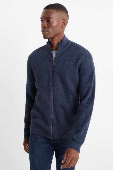 Hommes - Gilet en maille - bleu foncé