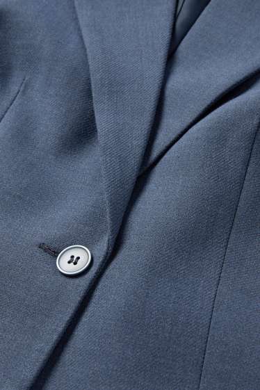 Femei - Blazer crop - regular fit - structurat - albastru închis
