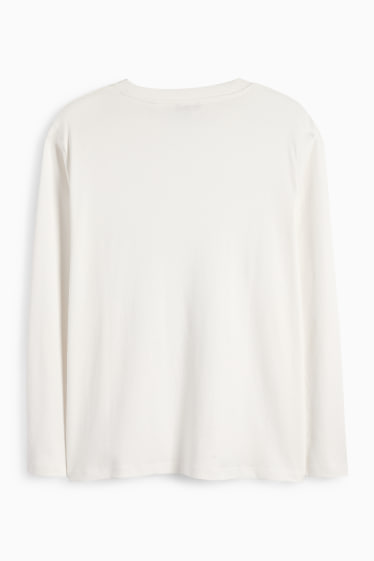 Damen - Langarmshirt - weiss
