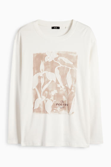 Dámské - Tričko s dlouhým rukávem - bílá