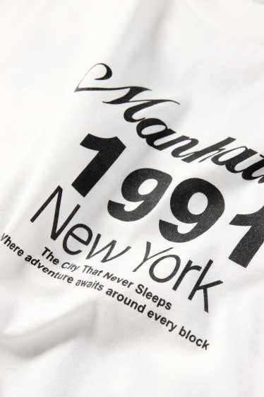 Copii - Fete - New York - tricou cu mânecă scurtă - alb